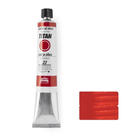 ROJO CADMIO MEDIO SERIE 4 Nº 22 60 ML OLEO EXTRAFINO TITAN