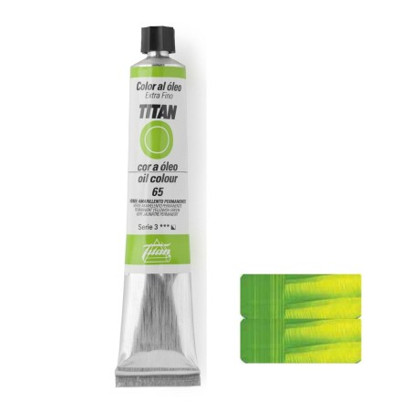 VERDE AMARILLENTO PERMANENTE SERIE 3 Nº 65 60 ML OLEO EXTRAFINO TITAN