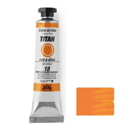 AMARILLO CADMIO NARANJA SERIE 3 Nº 18 20 ML OLEO EXTRAFINO TITAN