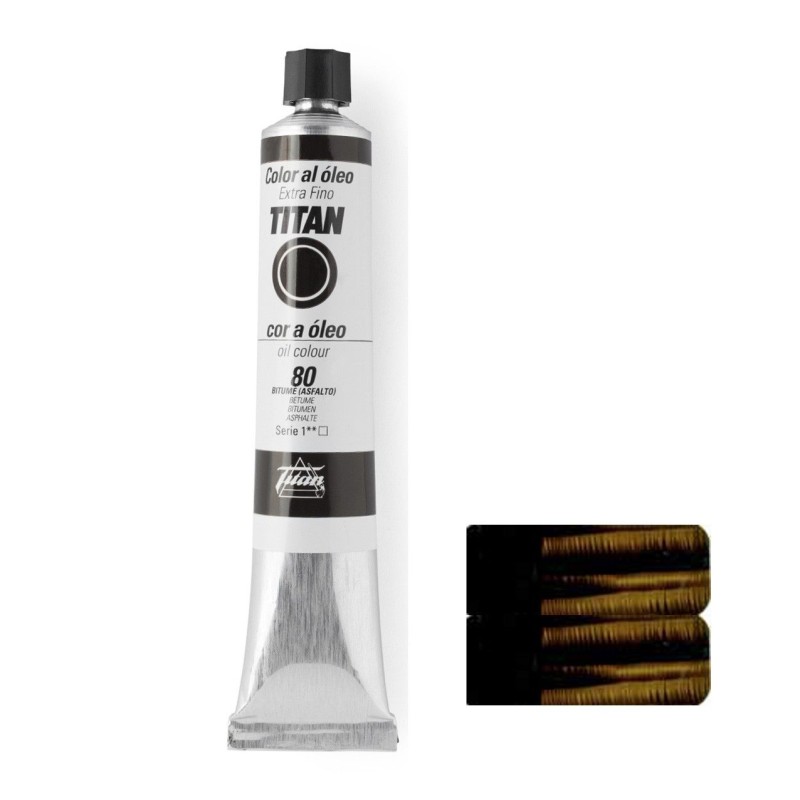 BITUMÉ ASFALTO SERIE 1 Nº 80 60 ML OLEO EXTRAFINO TITAN