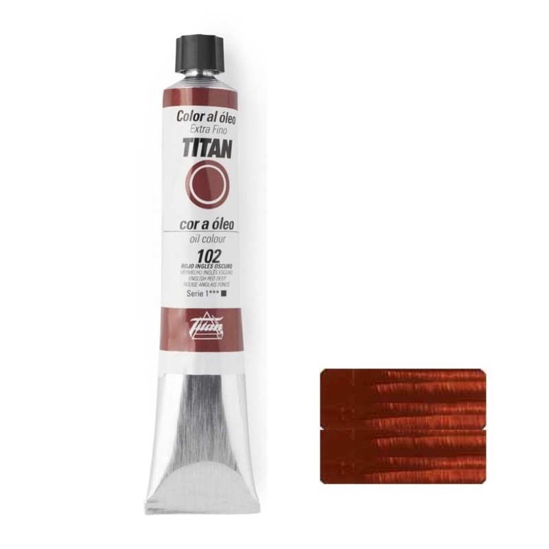 ROJO INGLÉS OSCURO SERIE 1 Nº 102 60 ML OLEO EXTRAFINO TITAN
