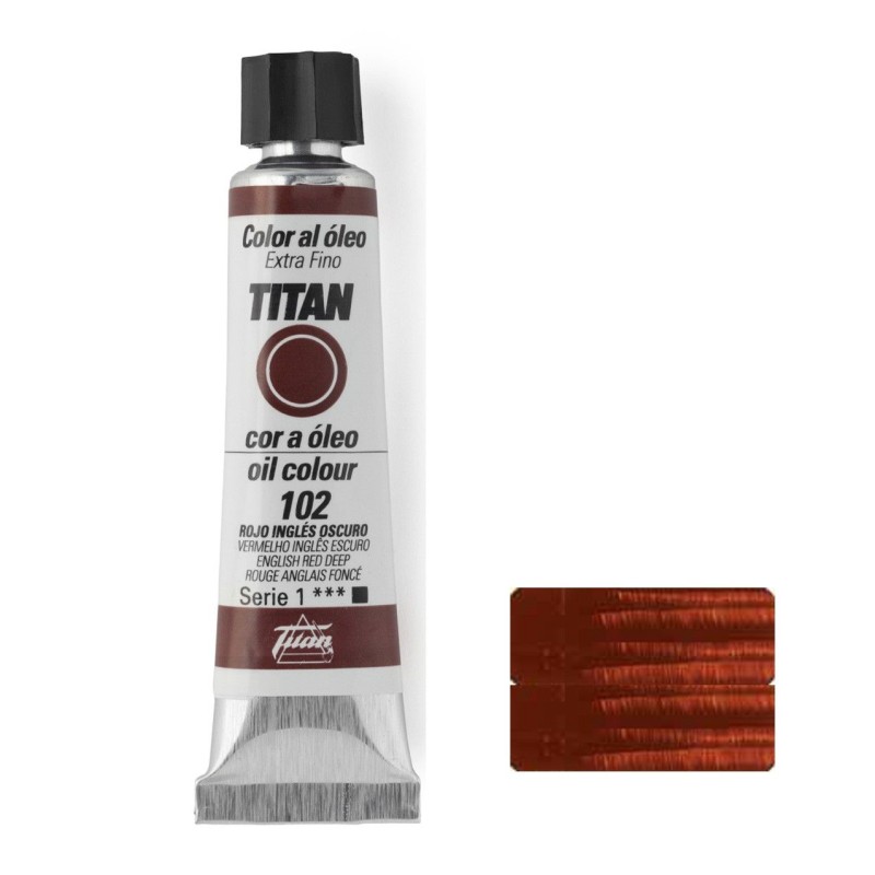 ROJO INGLÉS OSCURO SERIE 1 Nº 102 20 ML OLEO EXTRAFINO TITAN