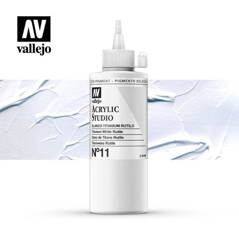 VALLEJO STUDIO BLANCO TITANIO RUTILO 200 ML