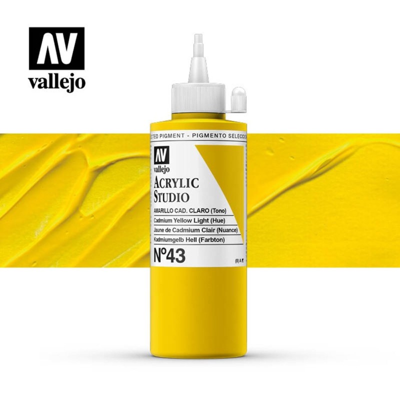 VALLEJO STUDIO AMARILLO CADMIO CLARO 200 ML