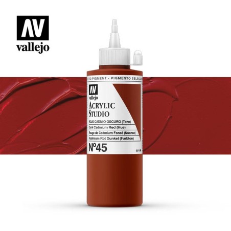 VALLEJO STUDIO ROJO CADMIO OSCURO 200 ML