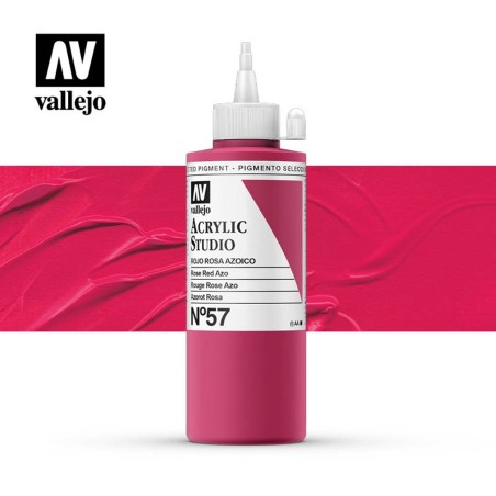 VALLEJO STUDIO ROJO ROSA AZOICO 200 ML