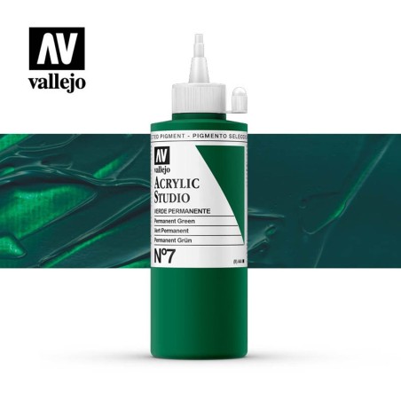 VALLEJO STUDIO VERDE PERMANENTE 200 ML