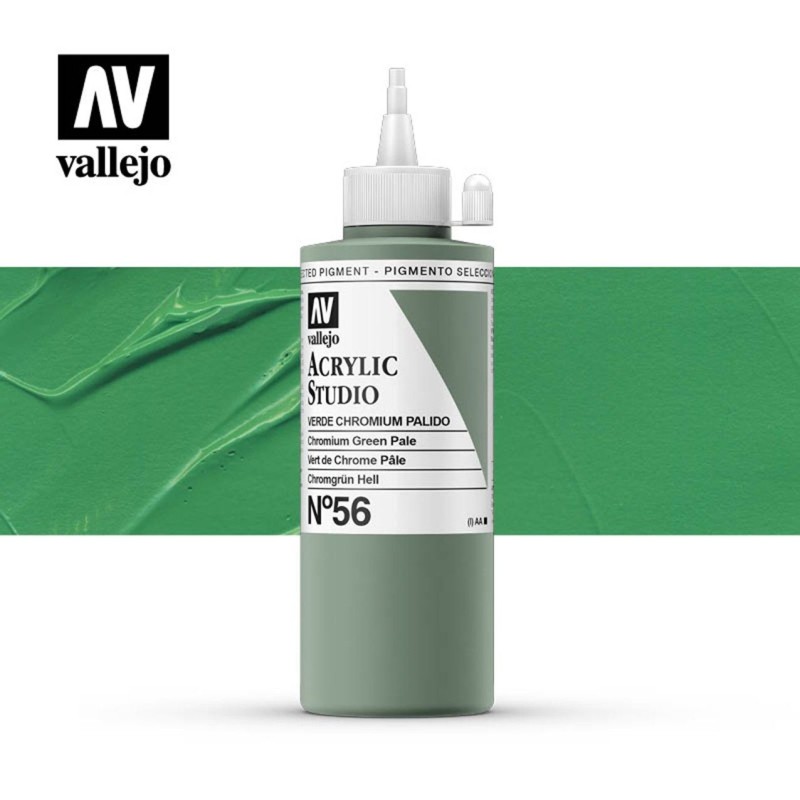 VALLEJO STUDIO VERDE CHROMIUN PALIDO 200 ML