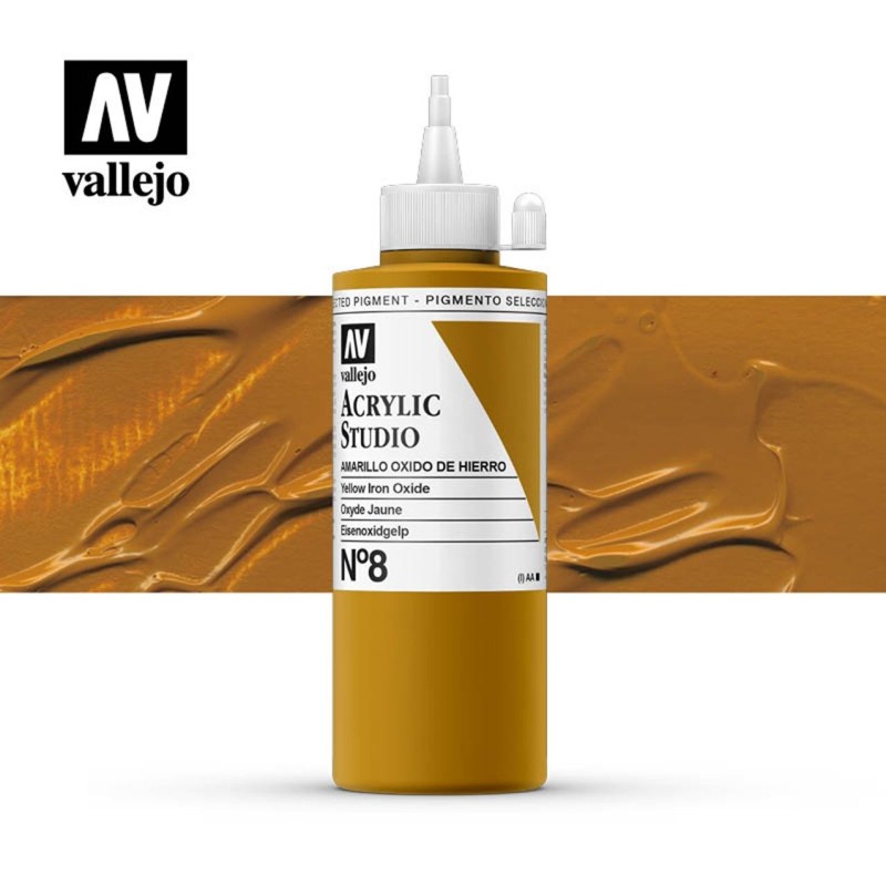 VALLEJO STUDIO AMARILLO OXIDO DE HIERRO 200 ML