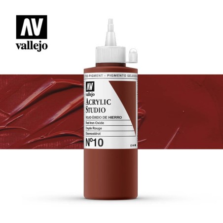VALLEJO STUDIO ROJO OXIDO DE HIERRO 200 ML
