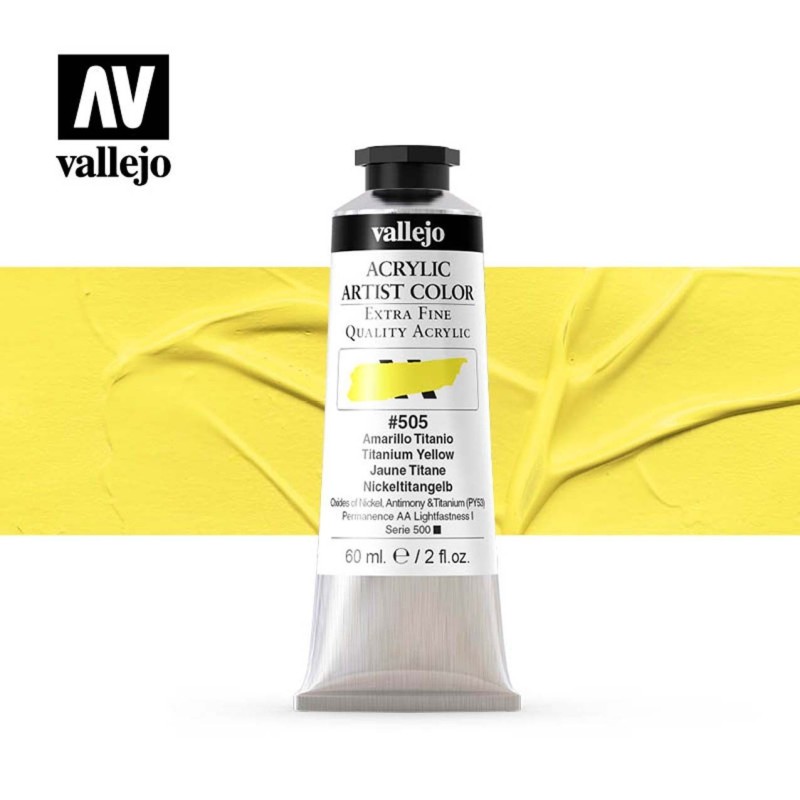 VALLEJO ARTIST COLOR AMARILLO TITANIO 60 ML