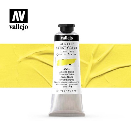 VALLEJO ARTIST COLOR AMARILLO TITANIO 60 ML