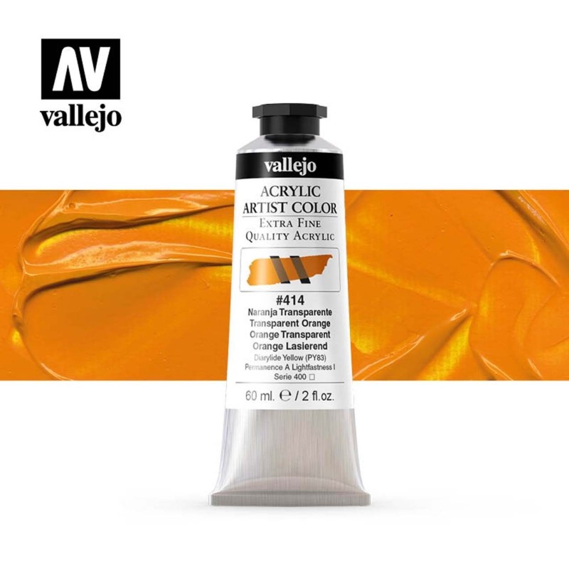 ARTIST COLOR 414 NARANJA TRANSPARENTE 60 ML
