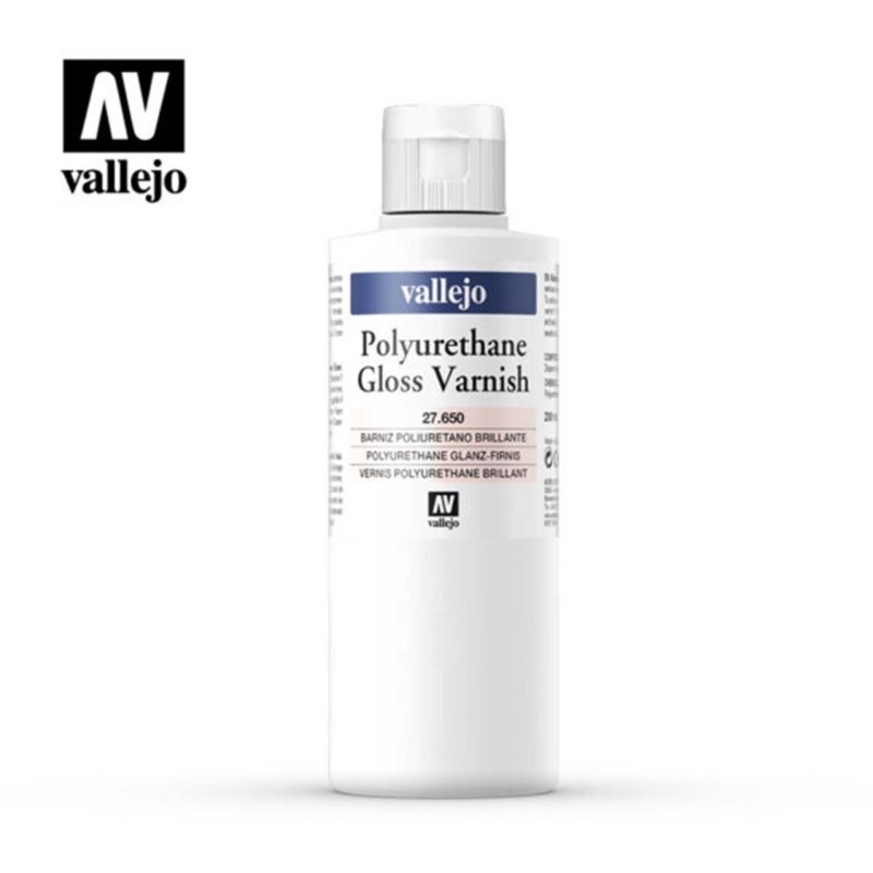 BARNIZ POLIURETANO BRILLANTE VALLEJO 200 ML