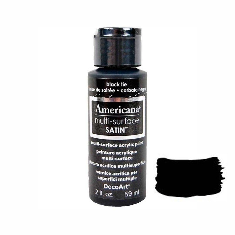 CORBATA NEGRA 59 ML AMERICANA MULTI-SUPERFICIE SATIN