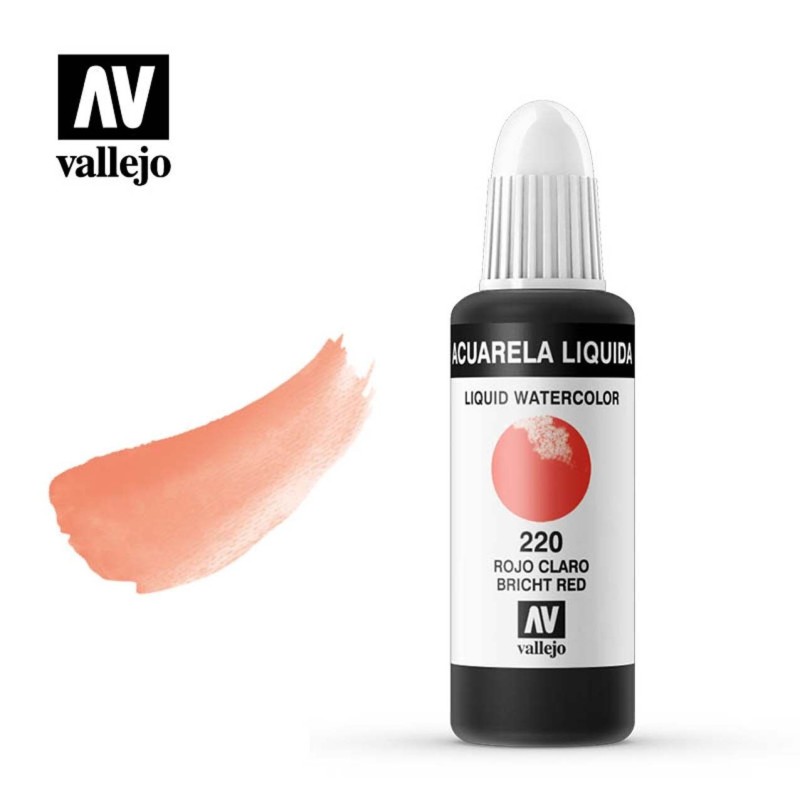 ACUARELA LIQUIDA ROJO CLARÓN VALLEJO 32 ML