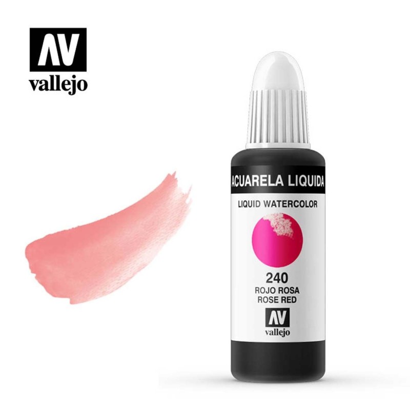 ACUARELA LIQUIDA ROJO ROSA VALLEJO 32 ML