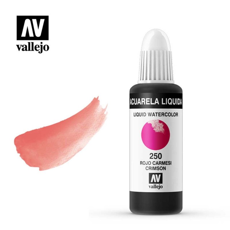 ACUARELA LIQUIDA ROJO CARMESÍ VALLEJO 32 ML