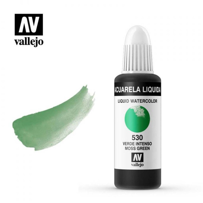 ACUARELA LIQUIDA VERDE INTENSO VALLEJO 32 ML