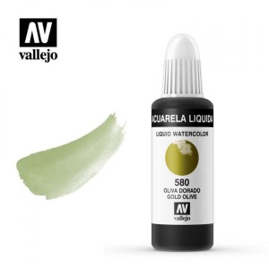 ACUARELA LIQUIDA OLIVA DORADO VALLEJO 32 ML