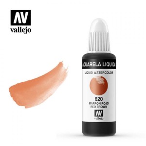 ACUARELA LIQUIDA MARRÓN ROJO VALLEJO 32 ML