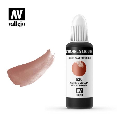 ACUARELA LIQUIDA MARRÓN VIOLETA VALLEJO 32 ML
