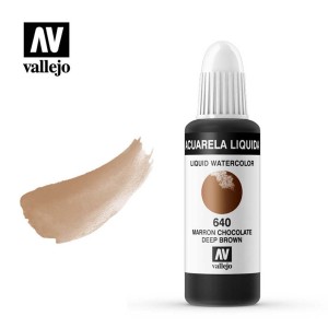 ACUARELA LIQUIDA MARRÓN CHOCOLATE VALLEJO 32 ML