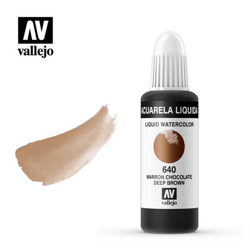 ACUARELA LIQUIDA MARRÓN CHOCOLATE VALLEJO 32 ML