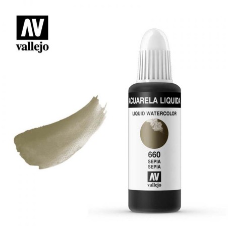 ACUARELA LIQUIDA SEPIA  VALLEJO 32 ML