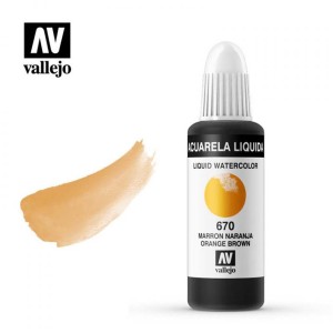 ACUARELA LIQUIDA MARRÓN NARANJA VALLEJO 32 ML