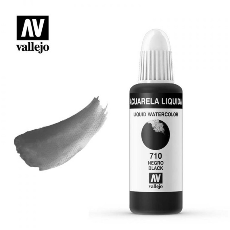 ACUARELA LIQUIDA NEGRO VALLEJO 32 ML