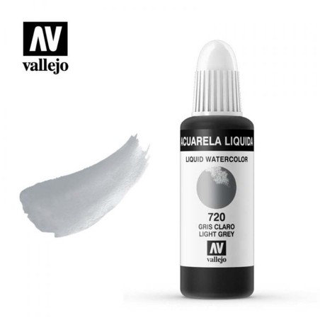 ACUARELA LIQUIDA GRIS CLARO VALLEJO 32 ML