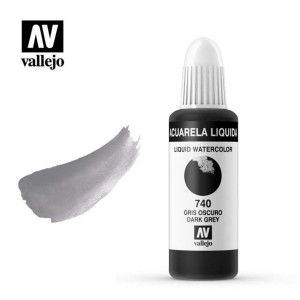 ACUARELA LIQUIDA GRIS OSCURO VALLEJO 32 ML