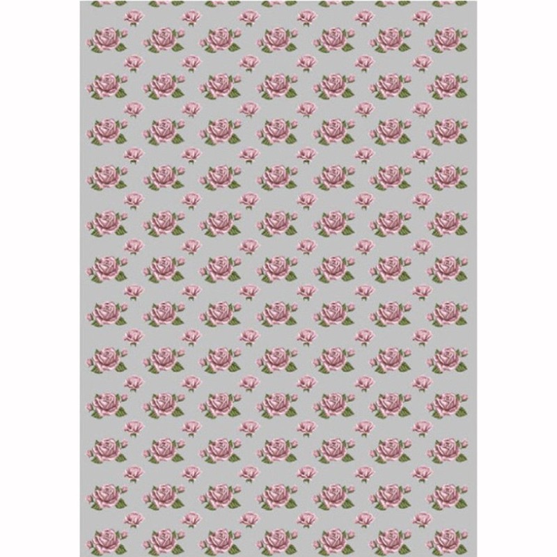 PAPEL DE ARROZ CADENCE MINI ROSAS 30x41 CM
