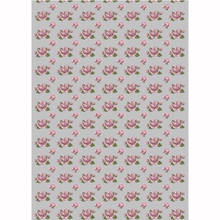 PAPEL DE ARROZ CADENCE MINI ROSAS 30x41 CM