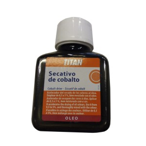 Secativo de cobalto para pintura al oleo en botellita de plástico de 100 ml.