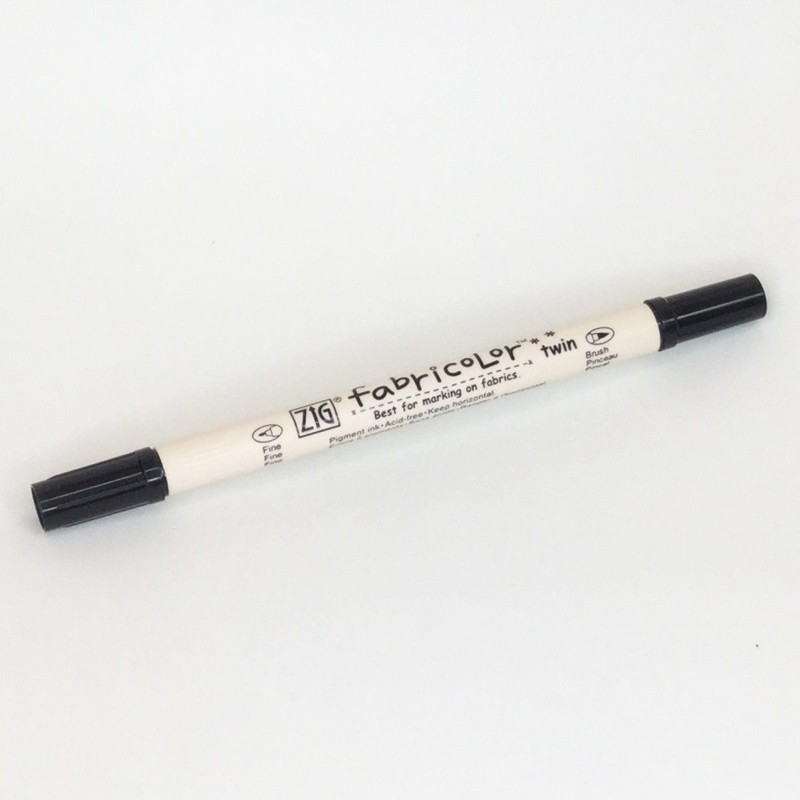 ROTULADOR ZIG DE 2 PUNTAS NEGRO PARA TELA