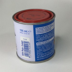 ESMALTE SINTÉTICO TITANLUX 125 ML ROJO FUEGO