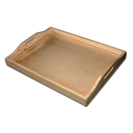 Bandeja con cristal rectangular grande