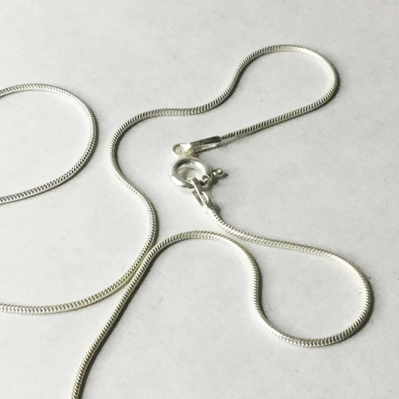 40 cm CADENA PLATA DE LEY CON CIERRE