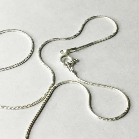 40 cm CADENA PLATA DE LEY CON CIERRE