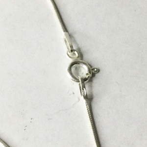 40 cm CADENA PLATA DE LEY CON CIERRE