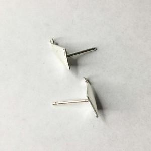 2 uds Pendiente plano plata ley