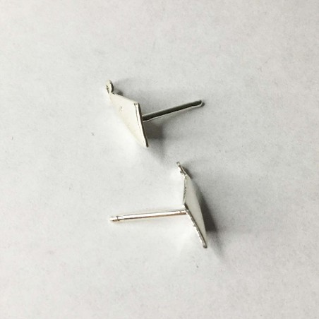 2 uds Pendiente plano plata ley