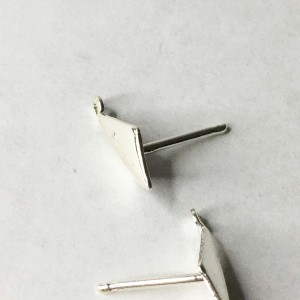 2 uds Pendiente plano plata ley