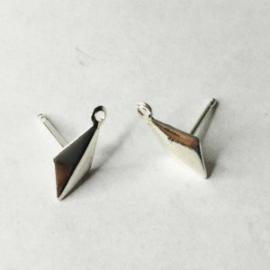 2 uds Pendiente plano plata ley