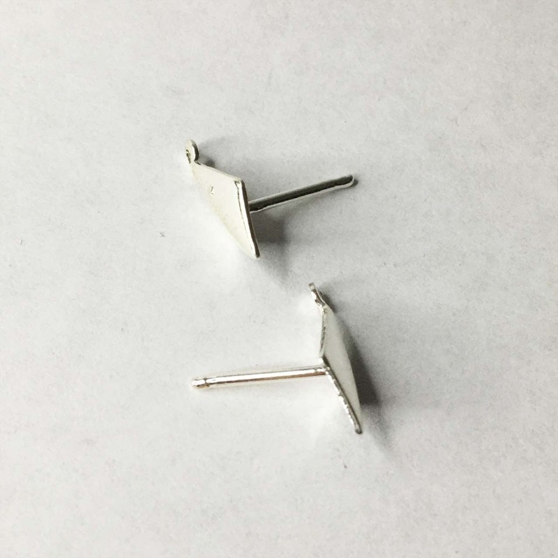 2 uds Pendiente plano plata ley