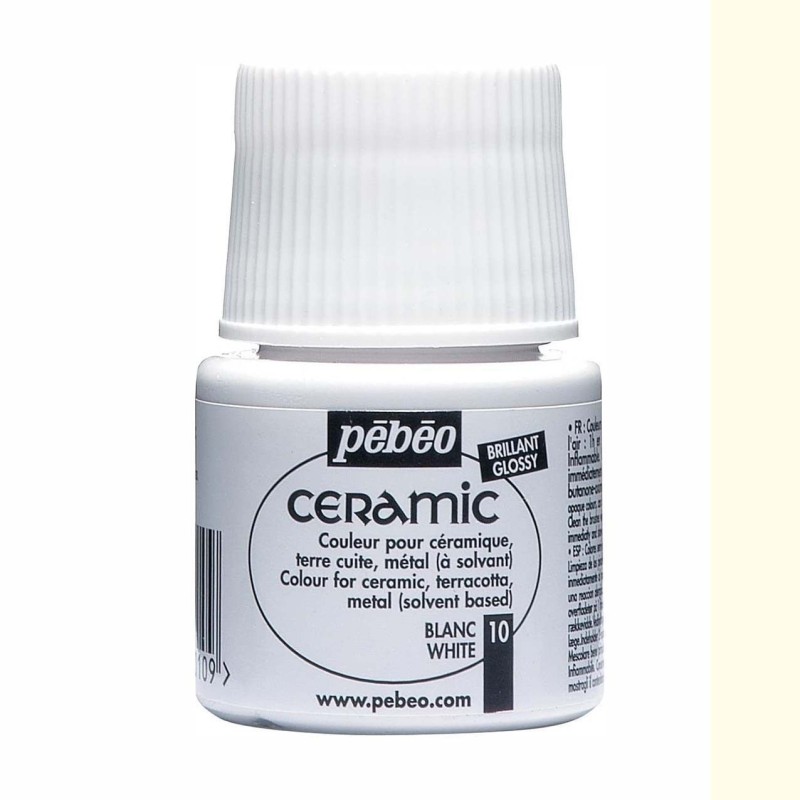 PINTURA CERAMIC PEBEO BLANCO 45 ML