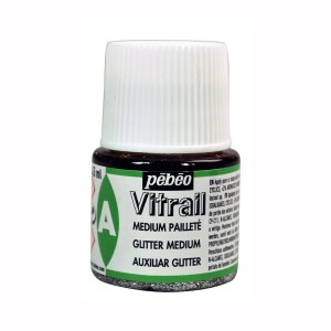 MEDIUM AUXILIAR GLITTER VITRAIL PEBEO 45 ML