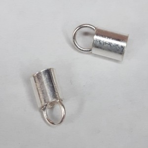 2 Ud CIERRE TUBO ANILLA 4 mm PLATA DE LEY